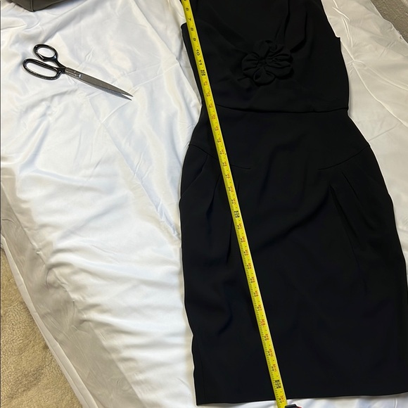 Elegant bcbgmaxazria Black Sleeveless Dress with Floral Detail - Picture 6 of 6